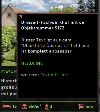 Objektinfo Übersicht!
